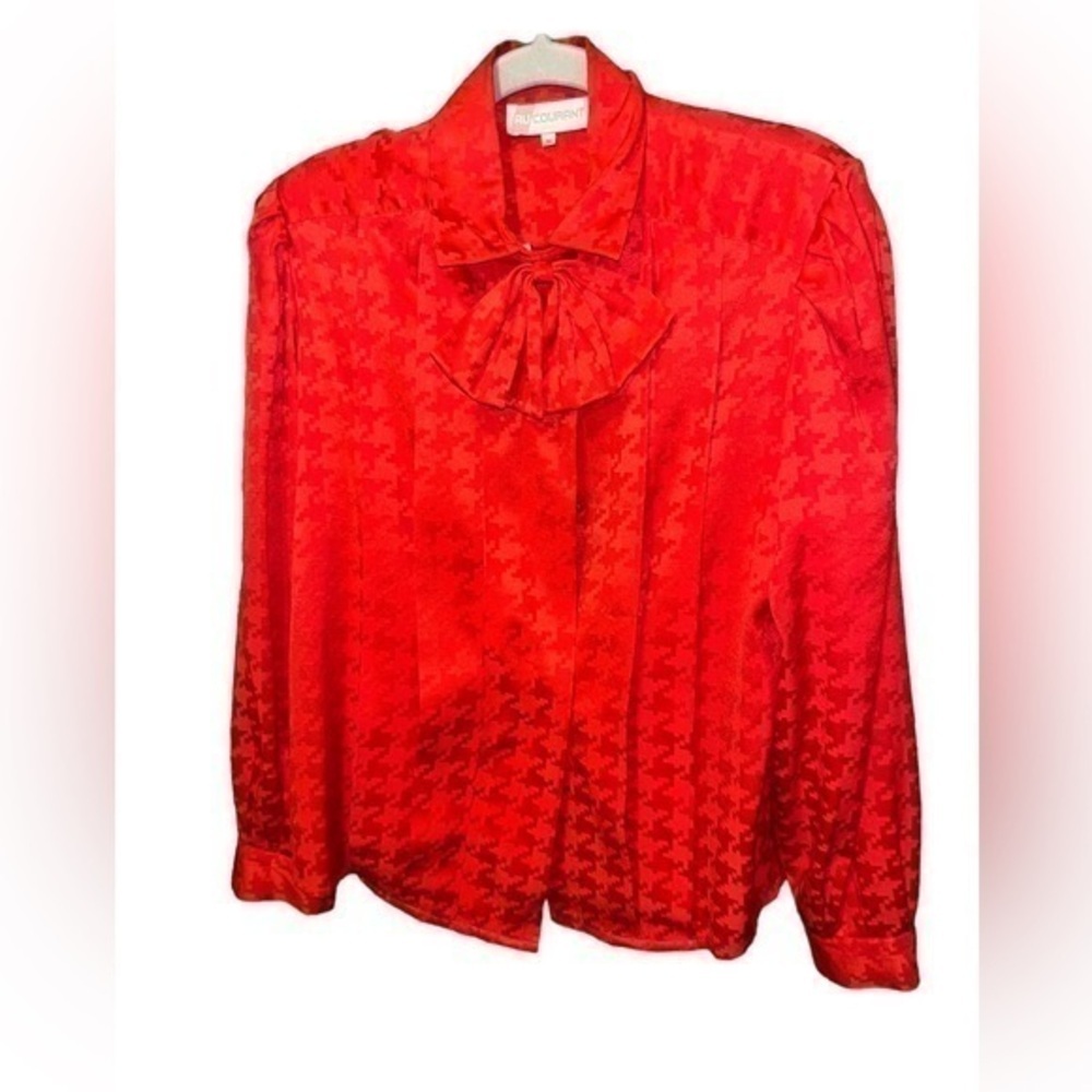 Vintage woman ms red blouse size 10
